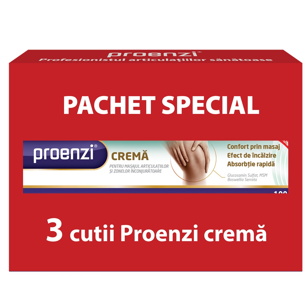 Pachet Proenzi ArtroStop crema, 3 x 100 ml, Walmark