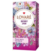 Amestec de ceai de hibiscus, fructe de padure si petale de flori Berry Jam, 24 plicuri x 1.5 g, Lovare