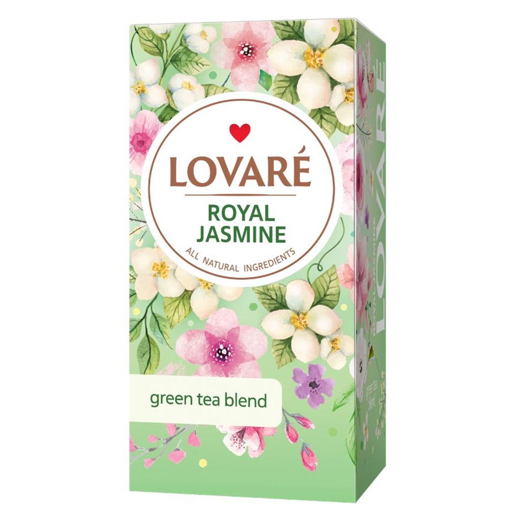 Amestec de ceai verde si petale de iasomie Royal Jasmine, 24 plicuri x 2 g, Lovare