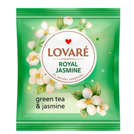Amestec de ceai verde si petale de iasomie Royal Jasmine, 24 plicuri x 2 g, Lovare 707097