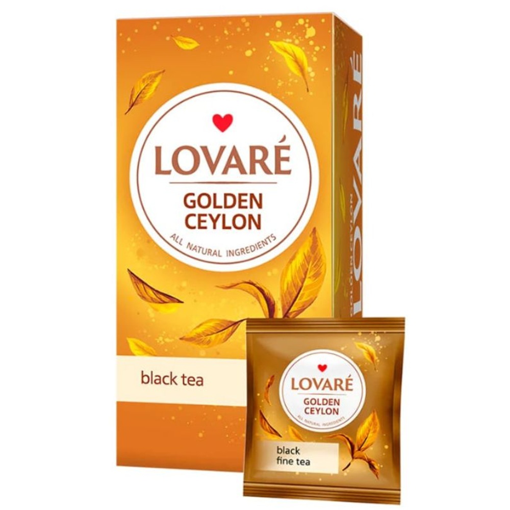 Ceai negru de ceylon Golden Ceylon, 24 plicuri x 2 g, Lovare