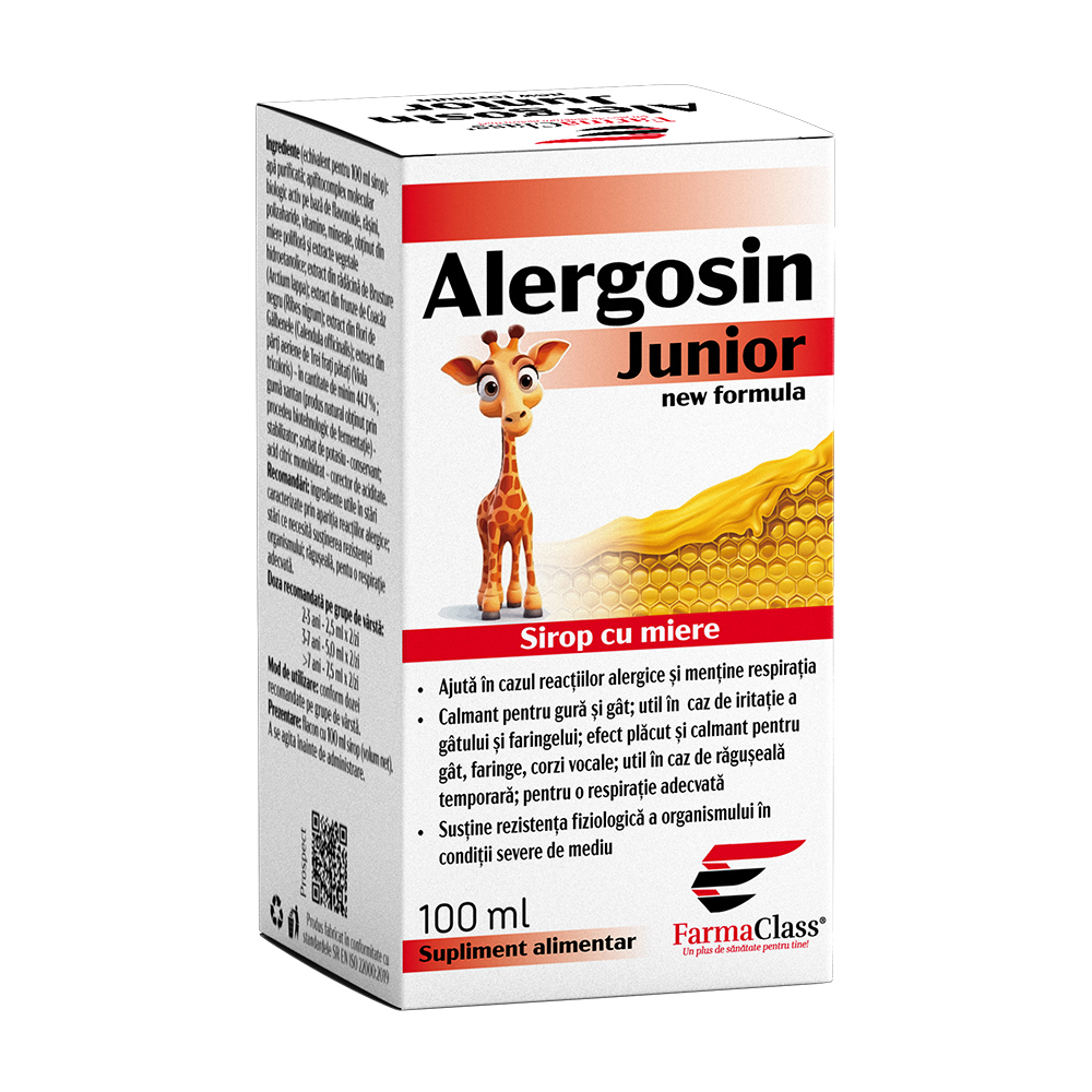 Sirop pentru copii Alergosin Junior, 100 ml, FarmaClass