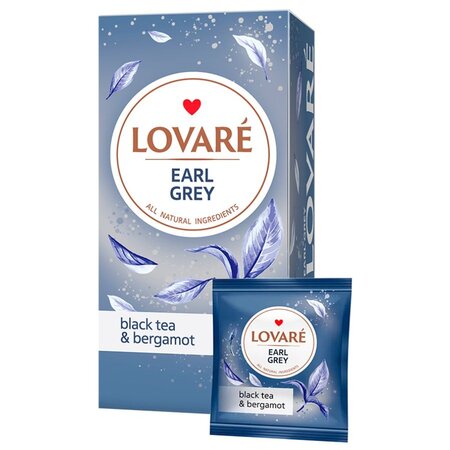 Ceai negru de ceylon cu ulei de bergamota Earl Grey, 24 plicuri x 2 g, Lovare 707176