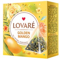 Ameste de ceai verde si petale de flori de portocal, cu aroma de mango Golden Mango, 15 plicuri x 2 g, Lovare
