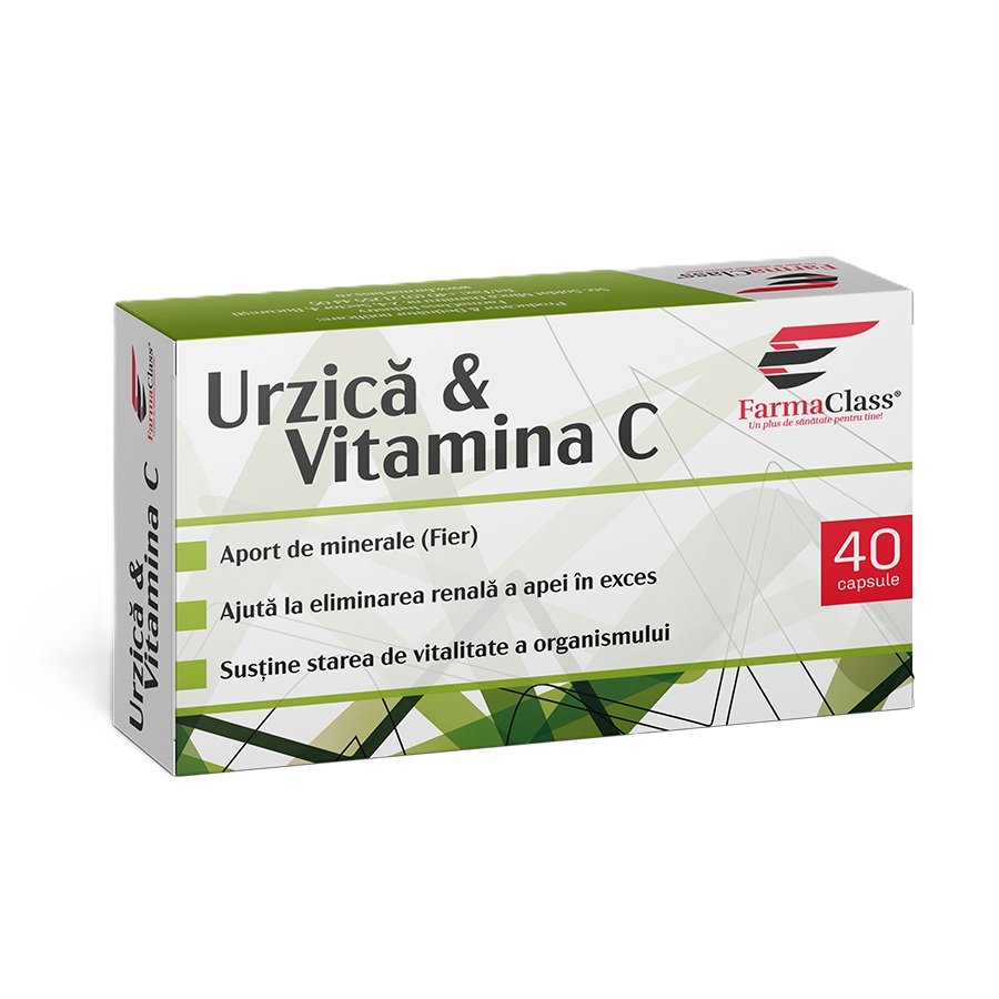 Urzica si Vitamina C, 40 capsule, FarmaClass