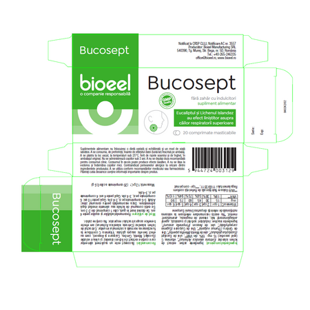 Bucosept, 20 comprimate masticabile, Bioeel 707197