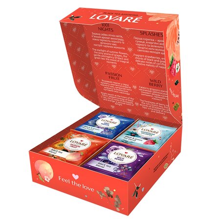Ceai negru asortat Assorted Black Tea, 32 plicuri x 2 g, Lovare 707216