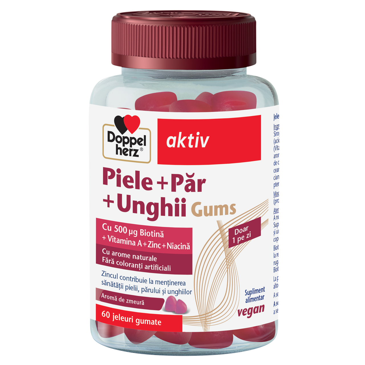 Piele + Par +Unghii, 60 jeleuri gumate, Doppelherz