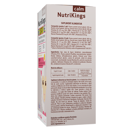 Sirop NutriKings Calm, 150 ml, Dietmed 707396