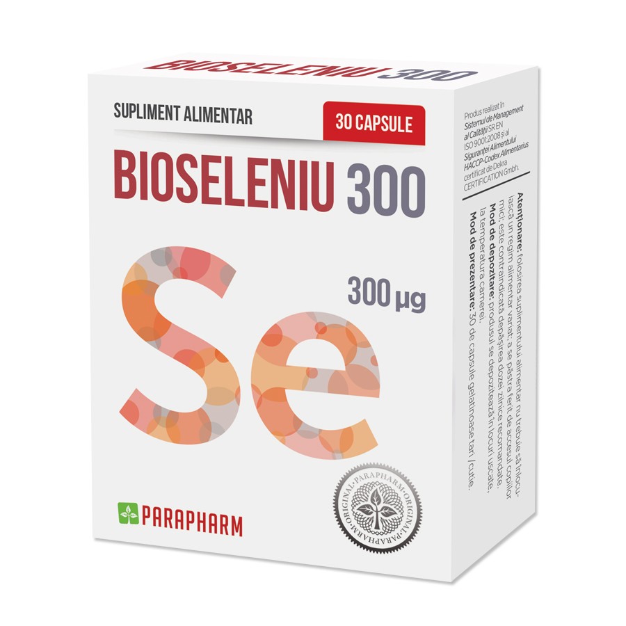 Bioseleniu 300, 30 capsule, Parapharm 