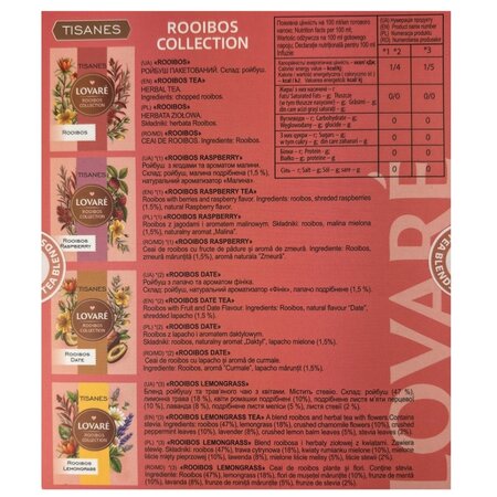 Ceai de rooibons asortat Rooibons Collection, 32 plicuri x 1.5 g, Lovare 710348