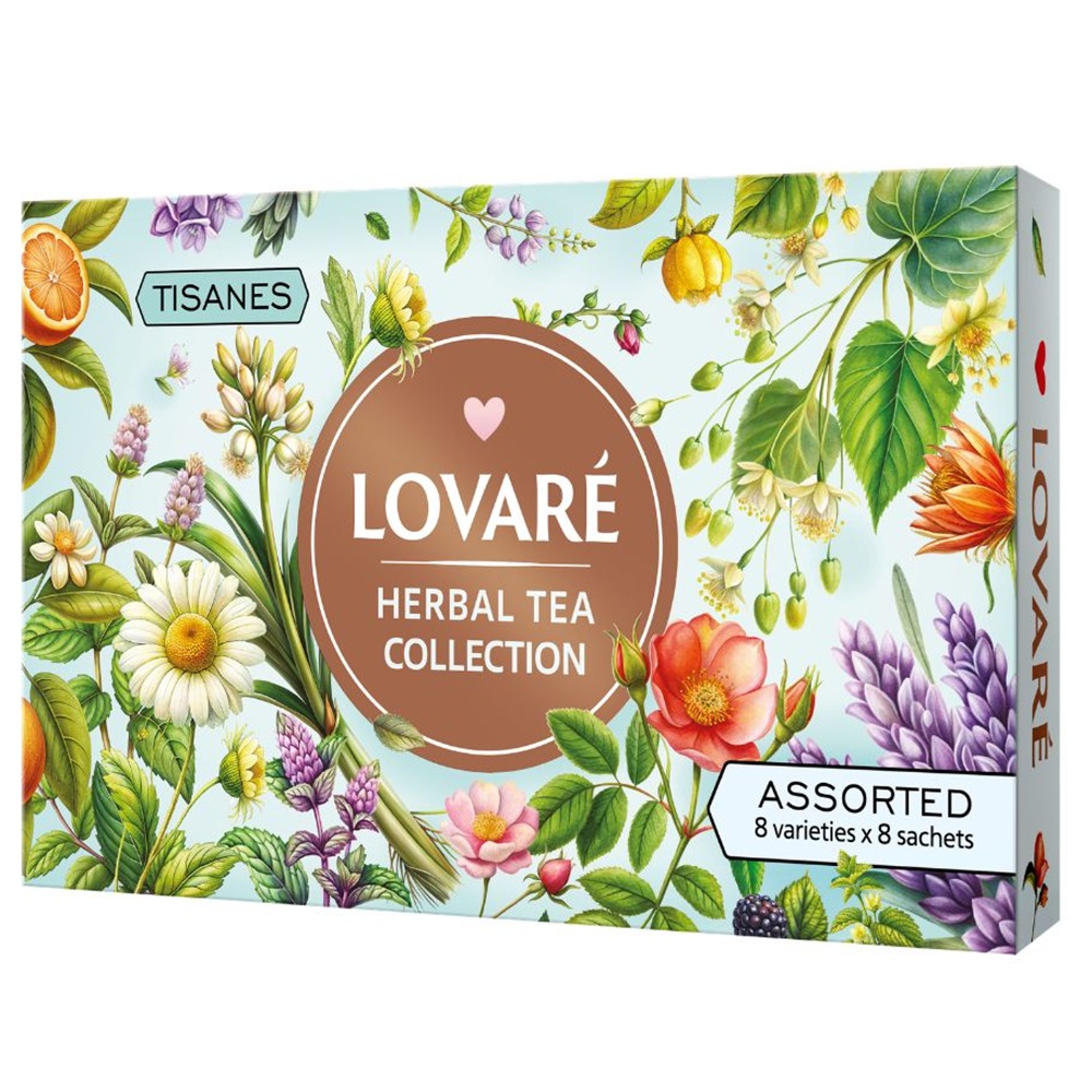 Ceai asortat Lovare Herbal Tea Collection, 64 plicuri, Lovare