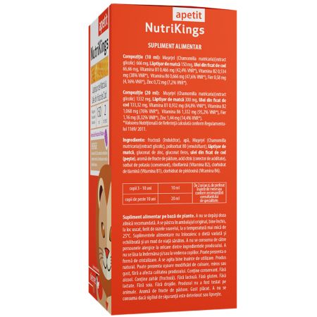 Sirop NutriKings Apetit, 150 ml, Dietmed 707467