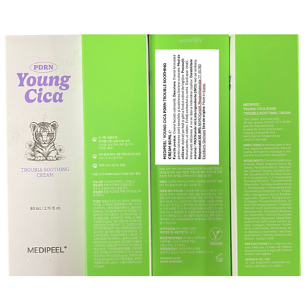 Crema de fata calmanta si reparatoare cu PDRN si Cica Young Cica, 80 ml, Medipeel 716274