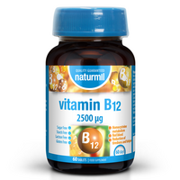 Vitamina B12, 2500 mcg, 60 tablete, Naturmil