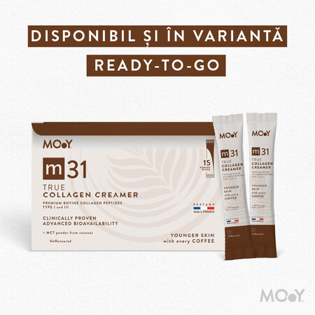 Pudra de colagen bovin cu peptide m31 True Colagen Creamer, 210 g, Molecules of Youth 707634