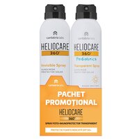 Pachet Spray protectie solara Heliocare 360° Pediatrics SPF 50+, 200 ml + Spray protectie solara Heliocare 360° Invisible Spray SPF50+, 200 ml, Cantabria