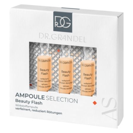 Set Fiole cu concentrat activ pentru netezirea si luminozitatea tenului Beauty Flash, 3 x 3 ml, Dr. Grandel