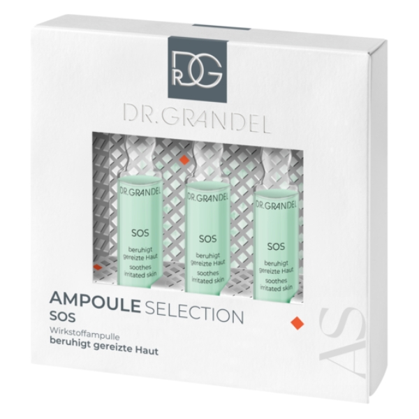 Set Fiole calmante pentru piele sensibila SOS, 3 x 3 ml, Dr. Grandel