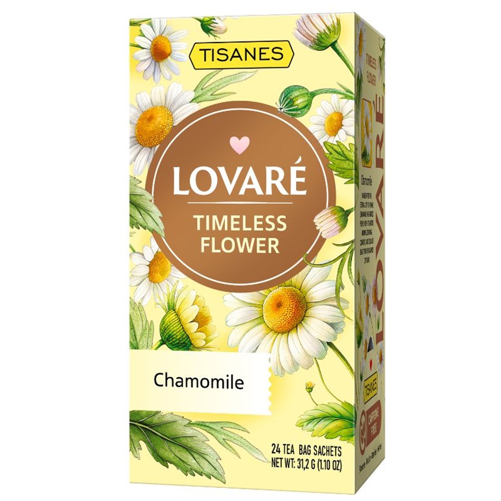 Ceai de musetel Timeless Flower, 24 plicuri x 1.3 g, Lovare