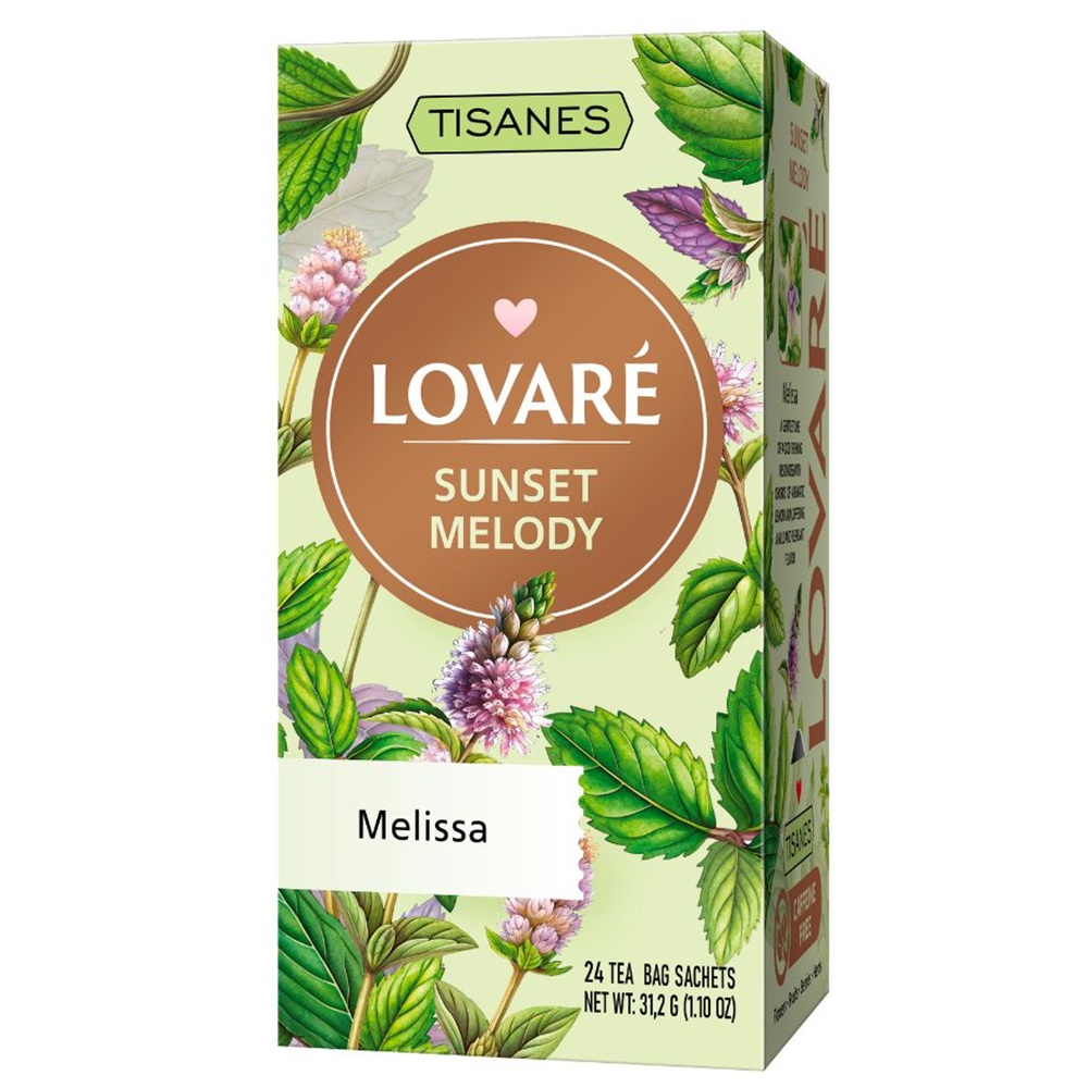 Ceai de roinita Sunset Melody, 24 plicuri x 1.3 g, Lovare