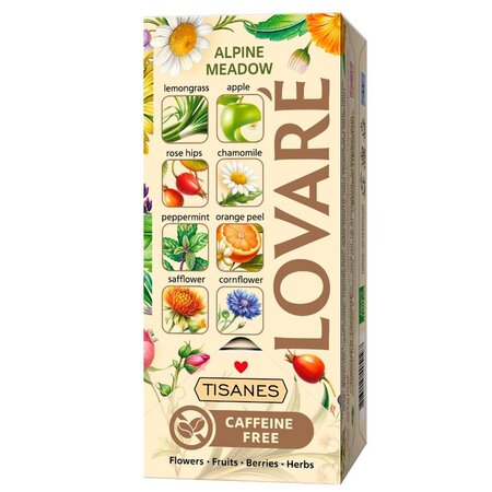 Ceai de plante, fructe si flori Alpine Meadow, 24 plicuri x 1.5 g, Lovare 708246