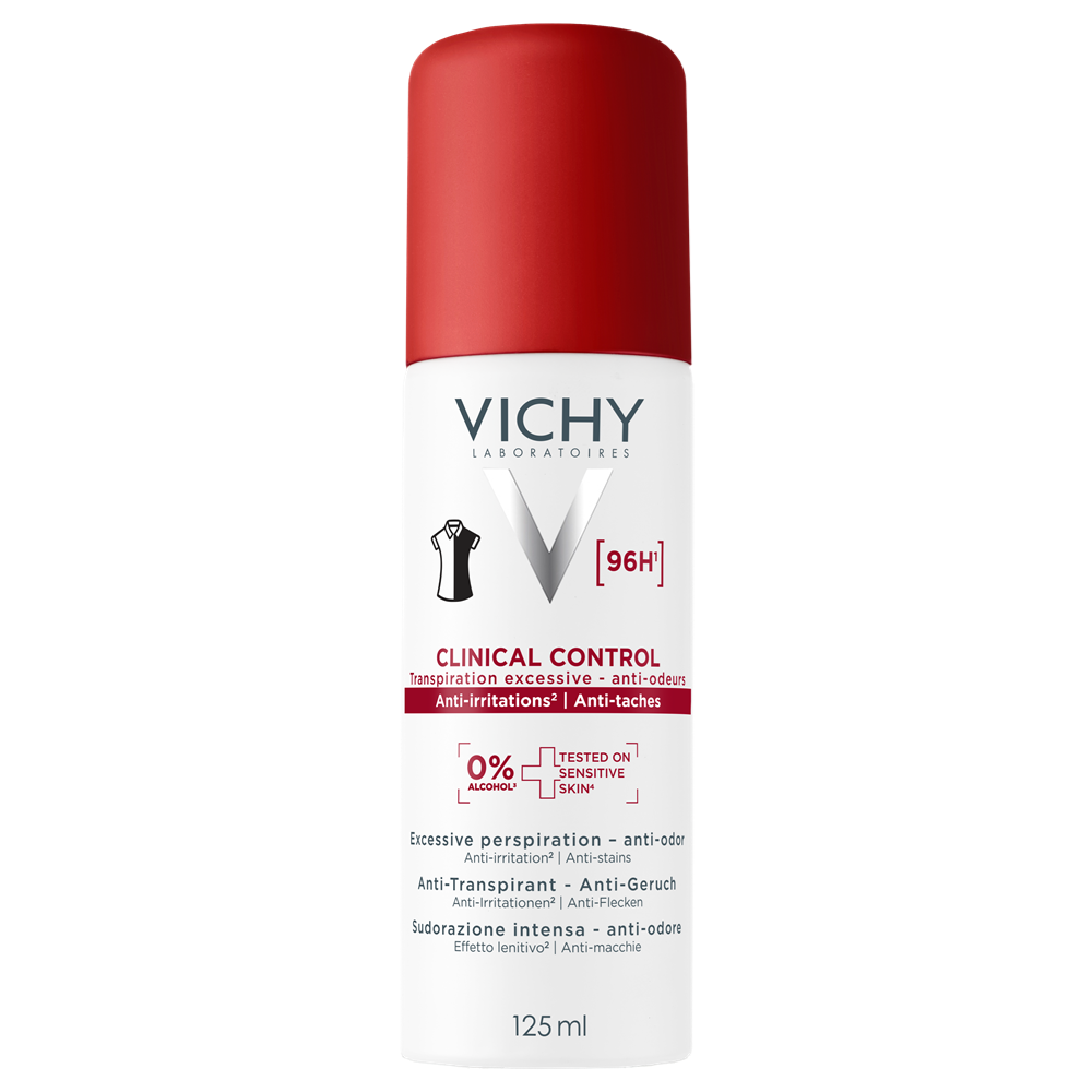 Spray antiperspirant pentru femei impotriva mirosurilor neplacute Clinical Control 96H, 125 ml, Vichy