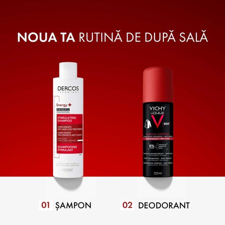 Spray antiperspirant pentru barbati impotriva mirosurilor neplacute Clinical Control 96H, 125 ml, Vichy 708284