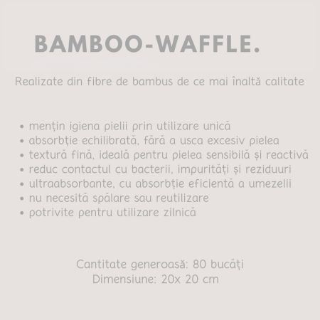 Prosoape faciale de unica folosinta Bamboo, 80 bucati, Towl 708331