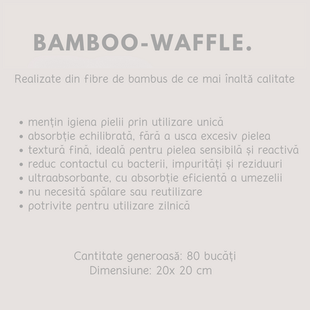 Prosoape faciale de unica folosinta Bamboo, 80 bucati, Towl 708331