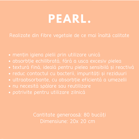 Prosoape faciale de unica folosinta Pearl, 80 bucati, Towl 708355