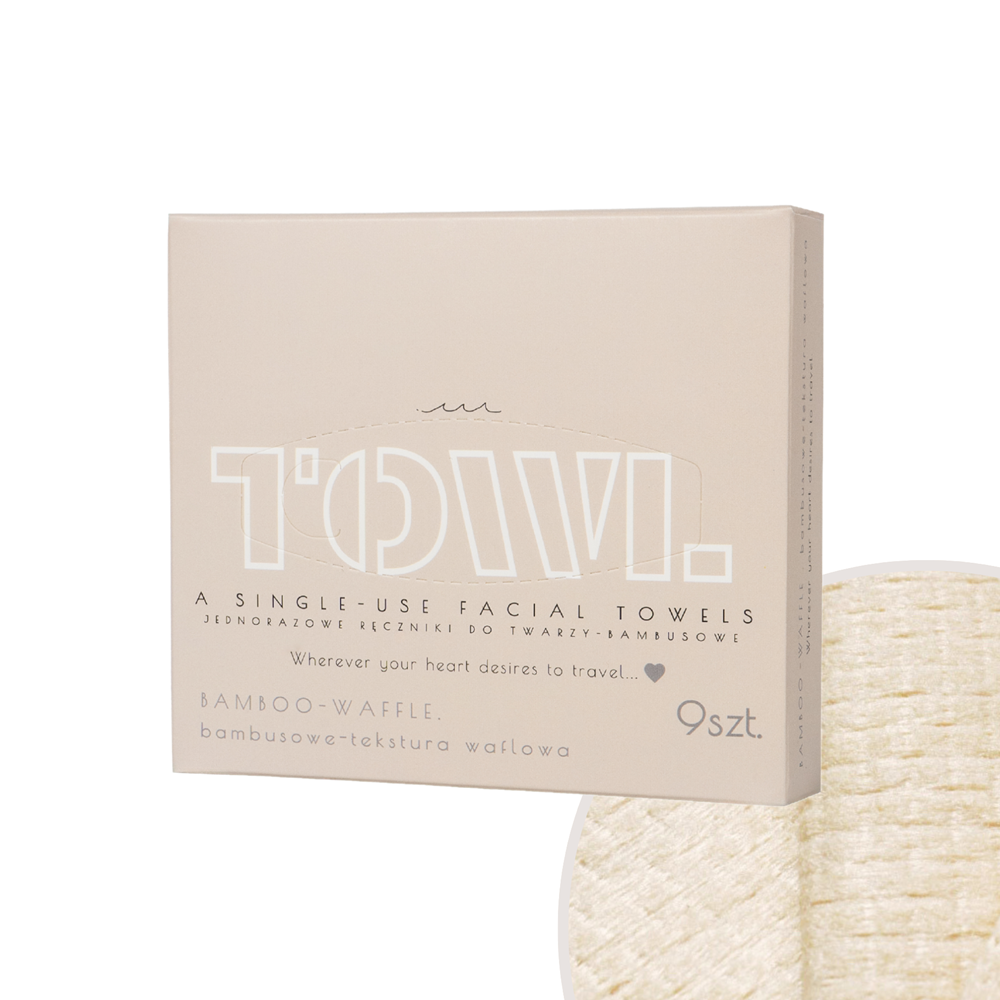Prosoape faciale de unica folosinta Bamboo, 9 bucati, Towl