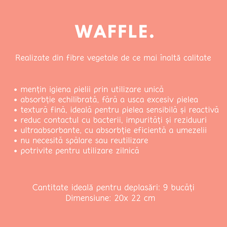 Prosoape faciale de unica folosinta Waffle, 9 bucati, Towl 708381