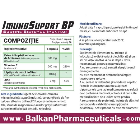 ImunoSuport BP, 30 capsule, Balkan ProHealth 708417
