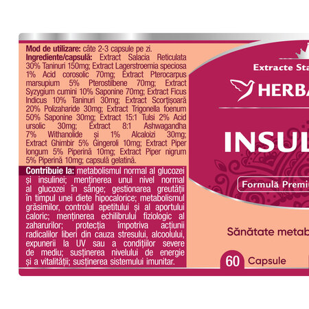Insulinat, 60capsule, Herbagetica 708642