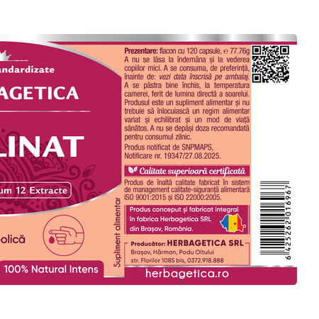 Insulinat, 120 capsule, Herbagetica 708646