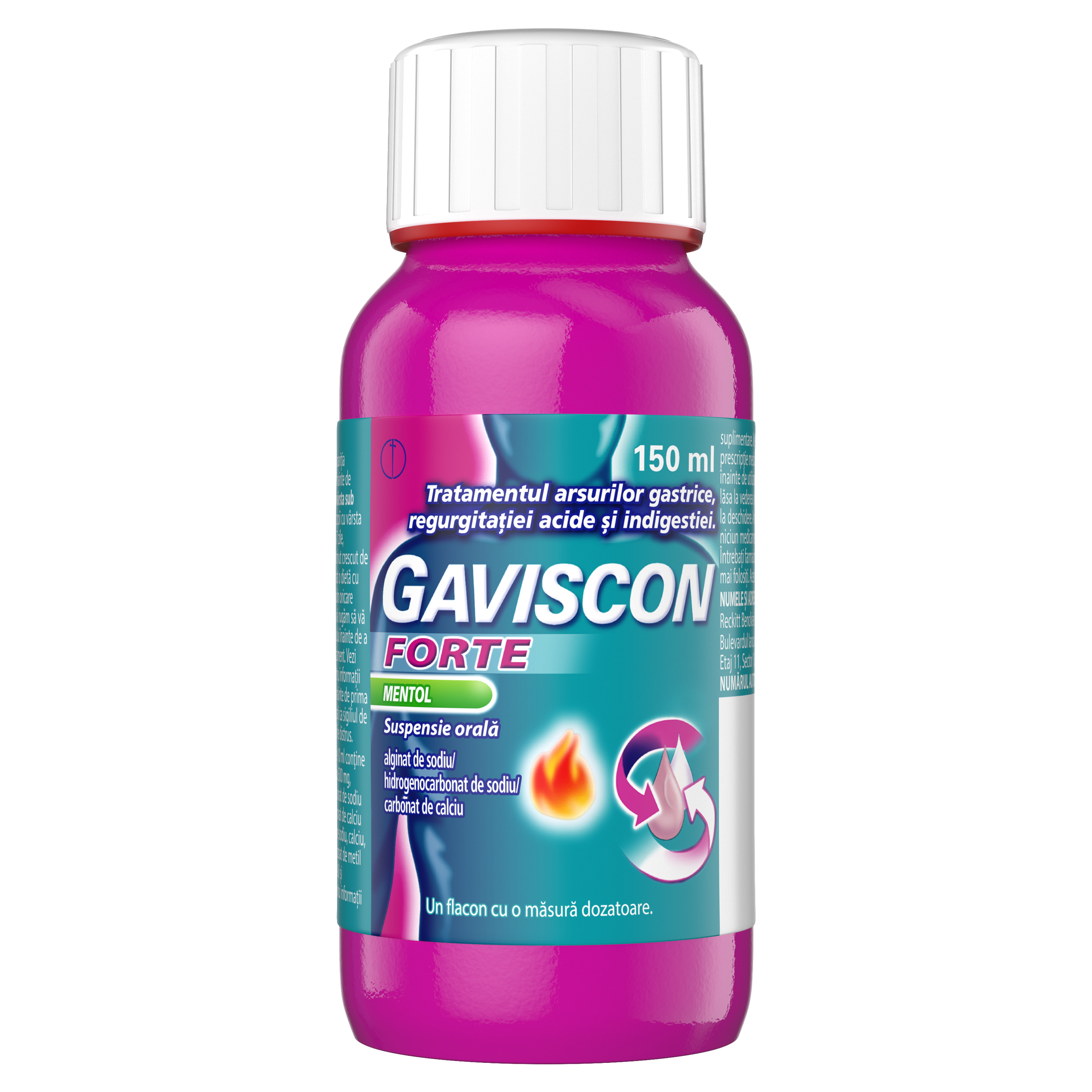 Gaviscon Forte Mentol suspensie orala, 150 ml, Reckitt Benckiser
