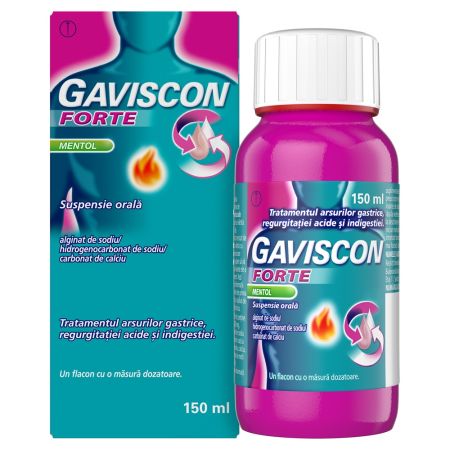 Gaviscon Forte Mentol suspensie orala, 150 ml, Reckitt Benckiser