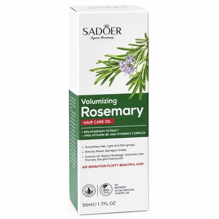 Ulei de par cu rozmarin pentru hranire si stralucire, 50 ml, Sadoer 708946