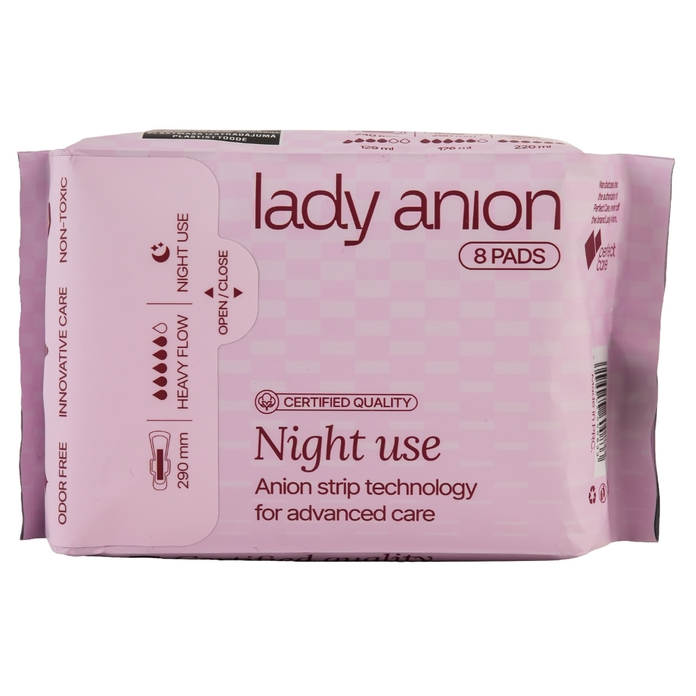 Absorbante 5 picaturi Night Use 290mm, 8 bucati, Lady Anion