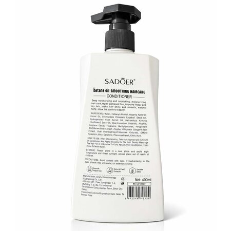 Balsam nutritiv de par cu ulei de batana, 400 ml, Sadoer 709027