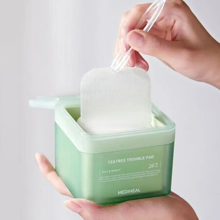 Dischete tonice, calmante, Teatree Trouble Pad, 100 bucati, Mediheal 709038
