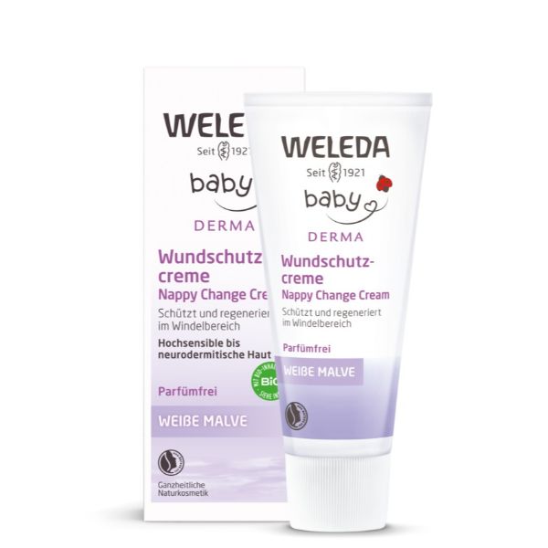 Crema pentru zona scutecului cu nalba alba, Baby Derma, 50 ml, Weleda