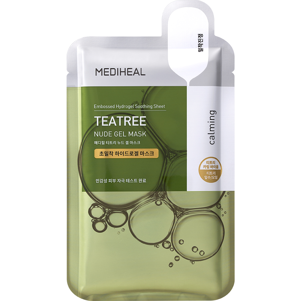 Masca din hidrogel pentru calmare, Teatree Nude Gel Mask, 30 g, Mediheal