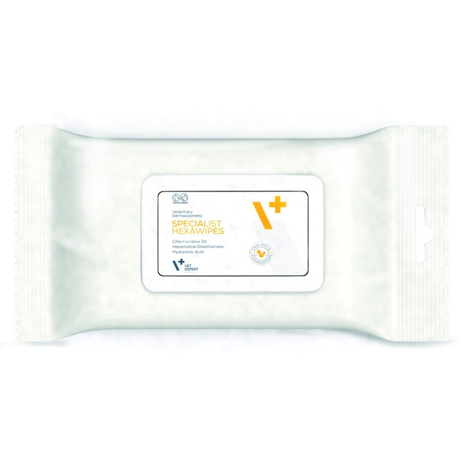 Servetele umede de unica pentru caini si pisici Specialist Wipes, 40 bucati, Vetexpert