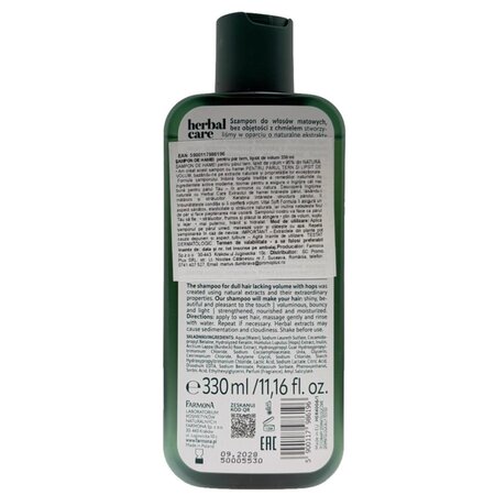 Sampon cu extract de Hamei pentru par tern si lipsit de volum Herbal Care, 330 ml, Farmona 709242
