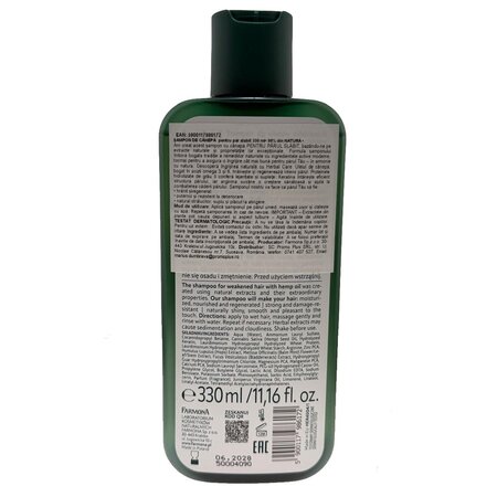 Sampon cu extract de Canepa pentru par slabit Herbal Care, 330 ml, Farmona 709245
