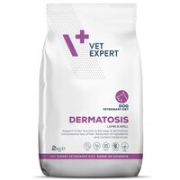 Furaj dietetic pentru caini adulti Lamb&Krill Dermatosis, 2 kg, Vetexpert
