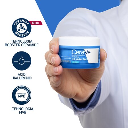 Gel-crema cu acid hialuronic pentru hidratarea tenului HA Water Gel, 48 ml, CeraVe 709346