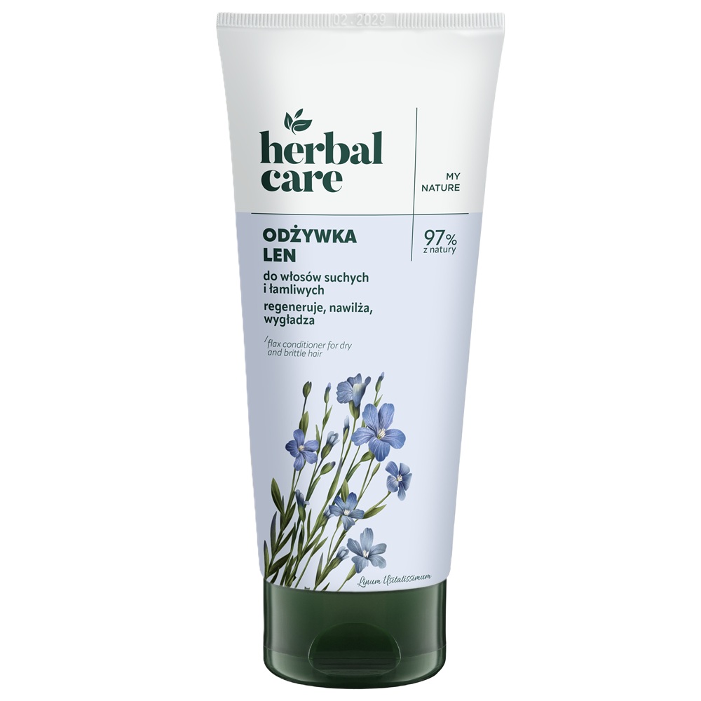 Balsam cu extract de seminte de In pentru par uscat si fragil Herbal Care, 200 ml, Farmona